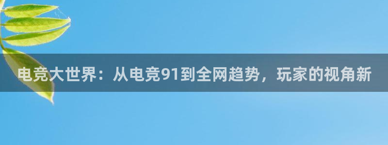 ky电竞：电竞大世界：从电竞91到全网趋势，玩家的视角新